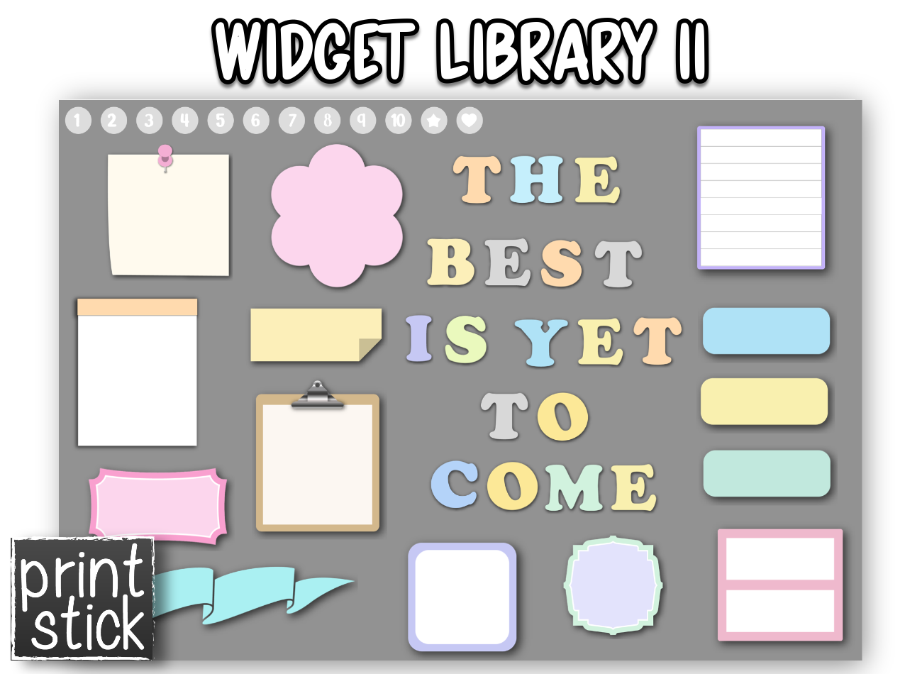 Bo - Widget Library #1 - Choose one - Print Stick