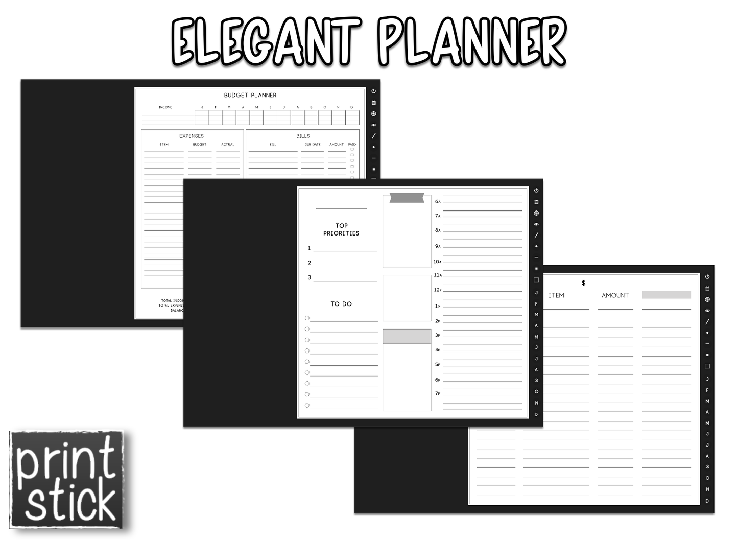 Elegant Planner - Print Stick