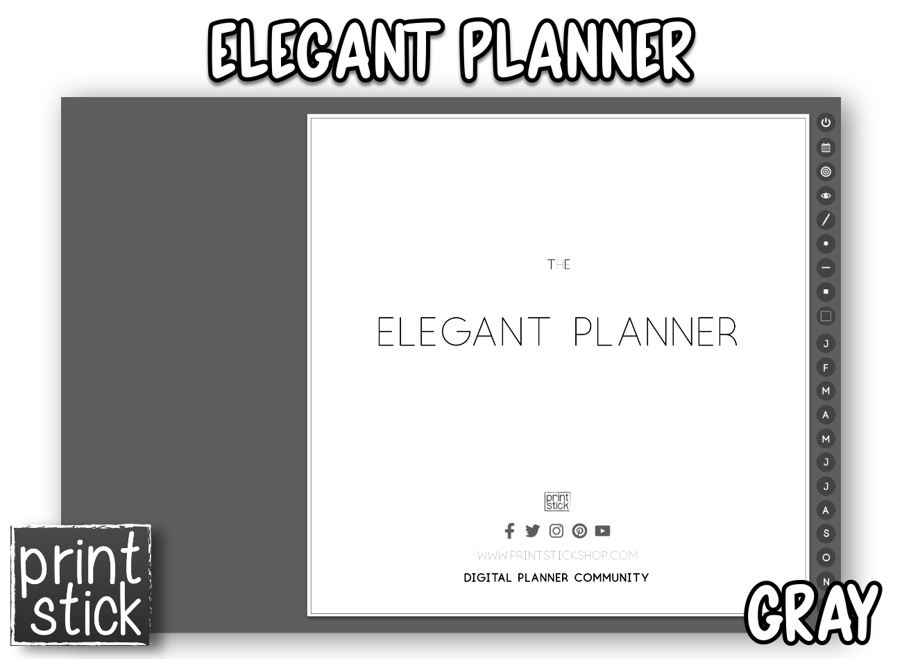 Elegant Planner - Print Stick