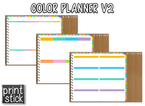 Color Planner V2 - Digital Planner - Print Stick