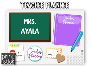 Teacher V Planner - Print Stick