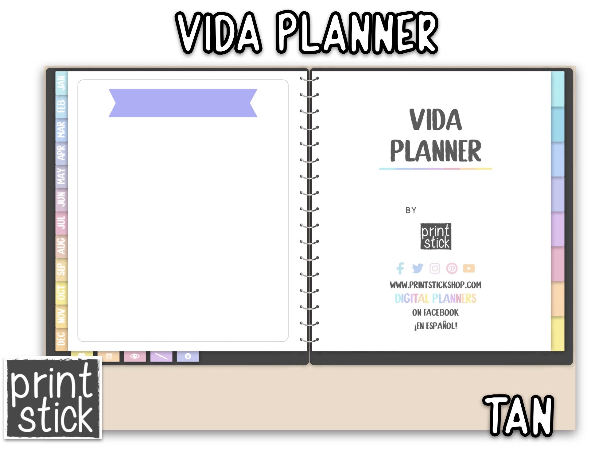 En Español: Agenda Vida Planner - PrintStick