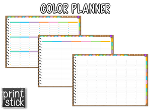 Color Planner - Digital Planner - Print Stick