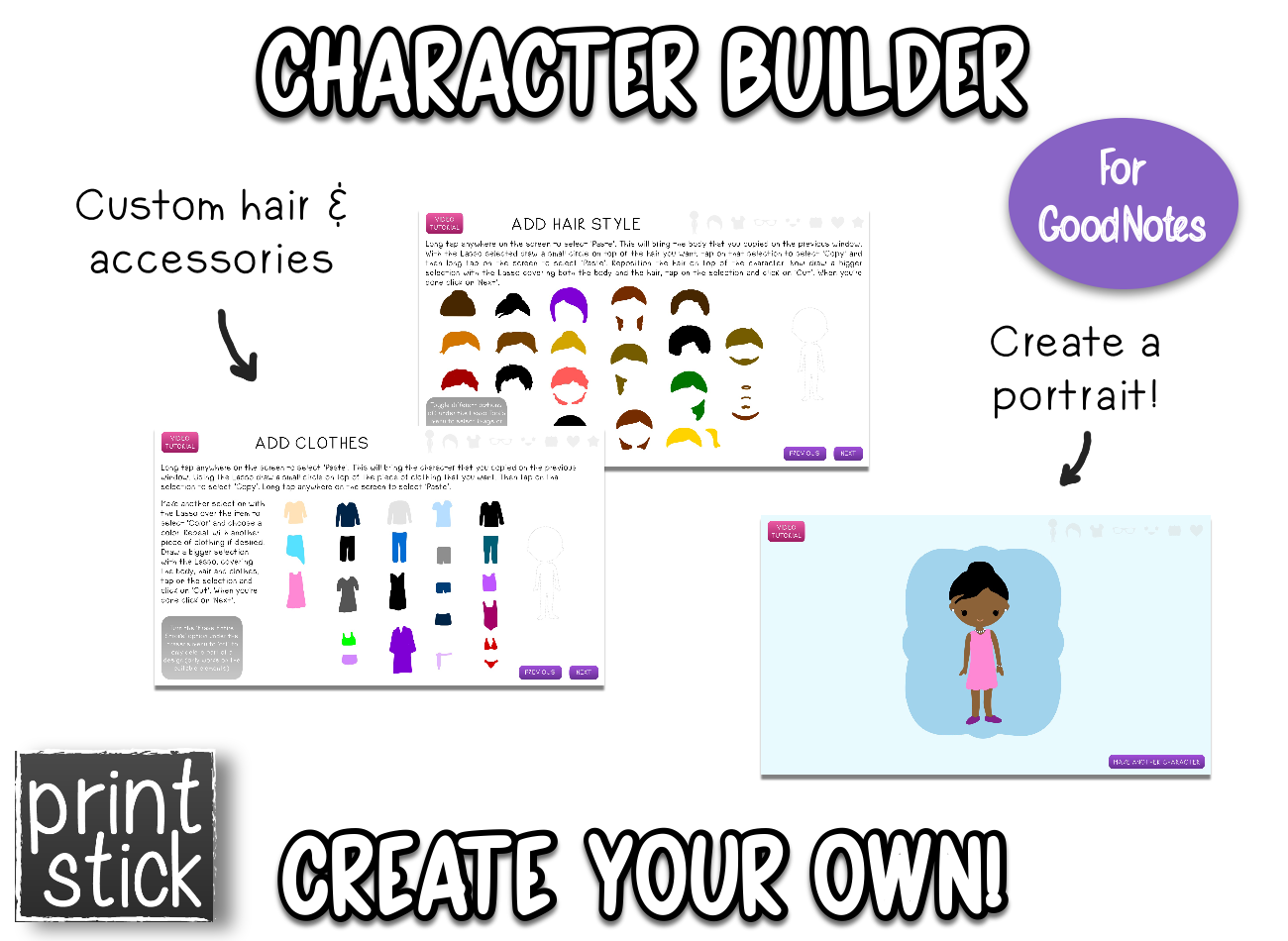 Character Builder - Print Stick