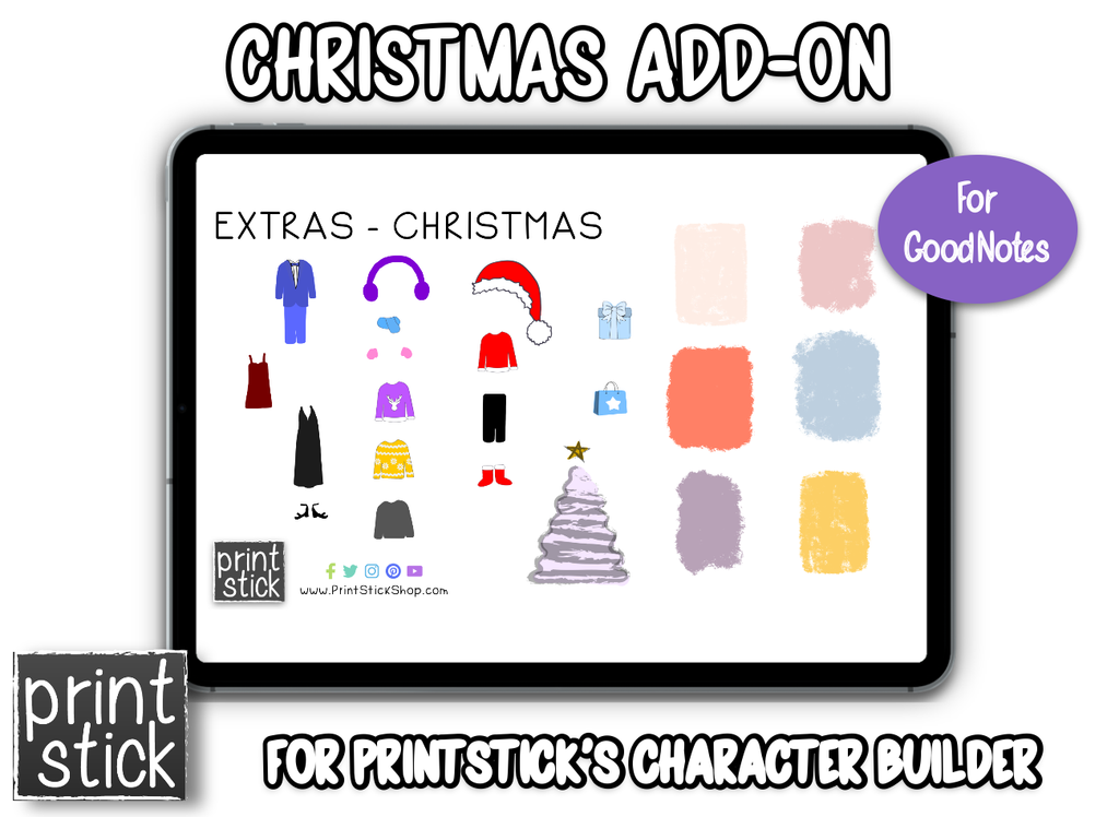 Character Builder Add-On: Christmas - Print Stick