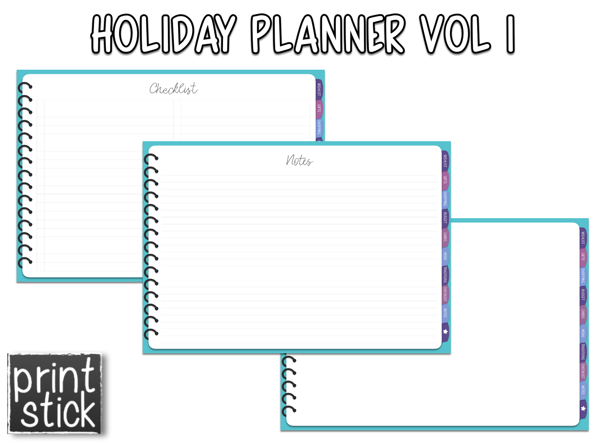 Holiday Planner Vol I - Print Stick