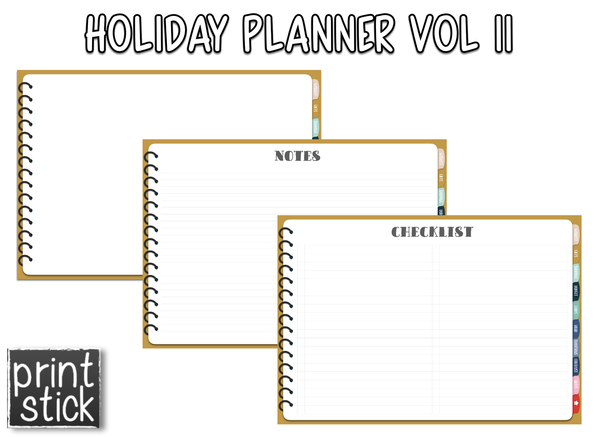 Holiday Planner Vol II - Print Stick