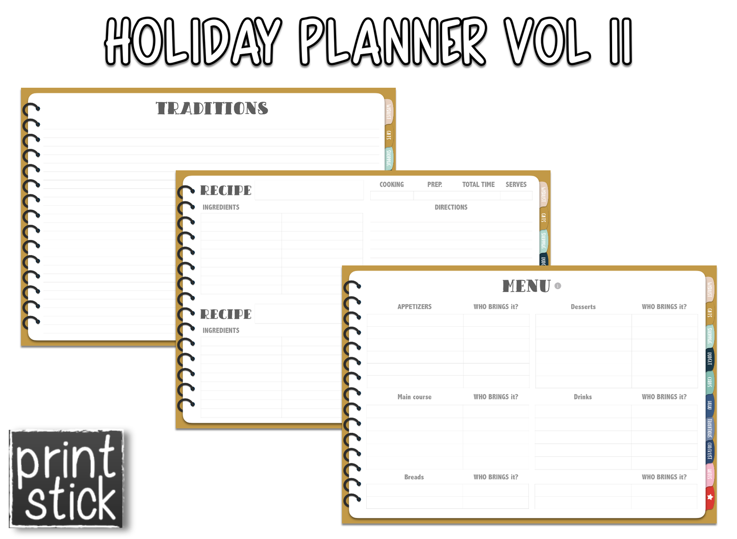 Holiday Planner Vol II - Print Stick