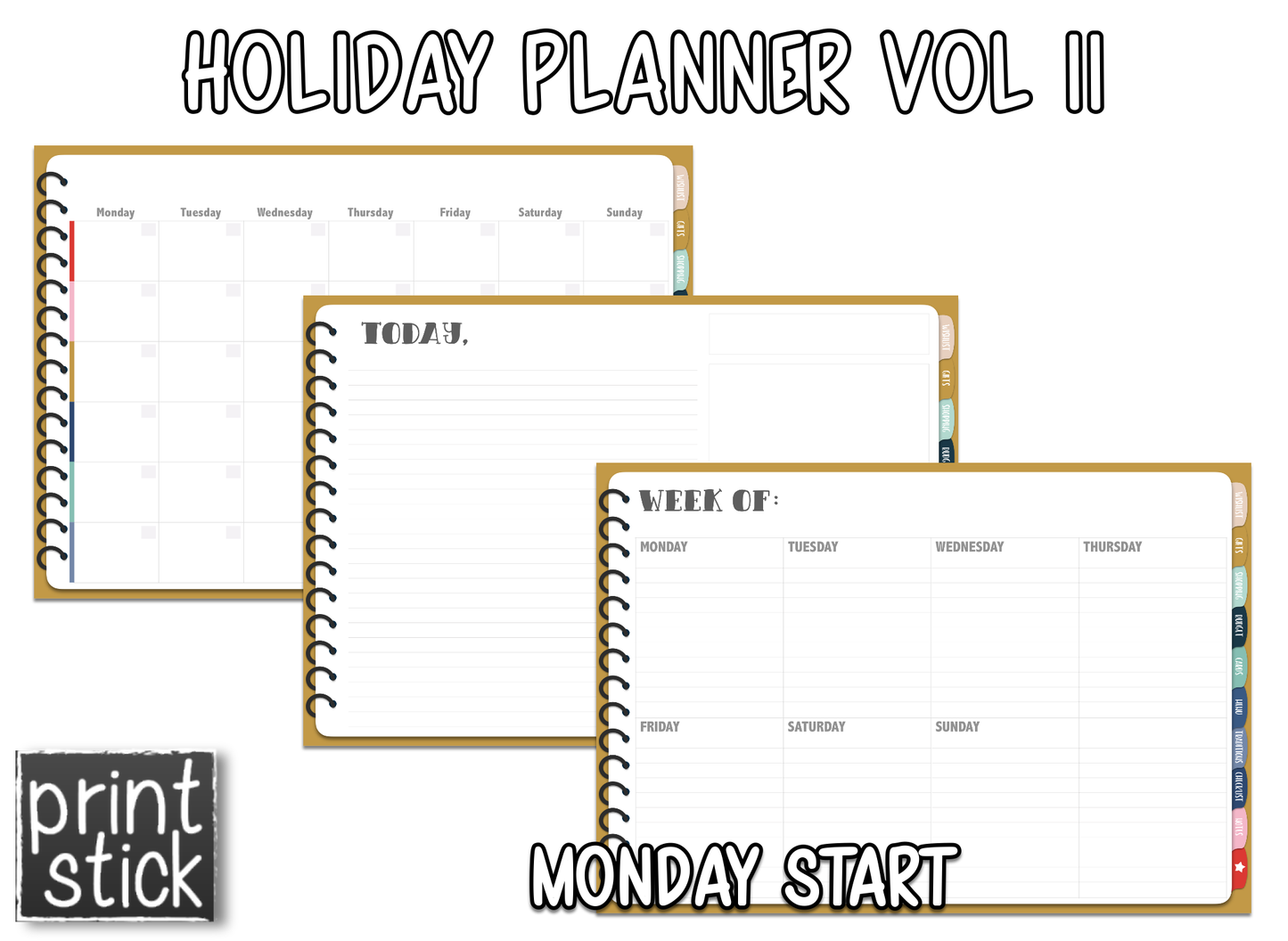 Holiday Planner Vol II - Print Stick