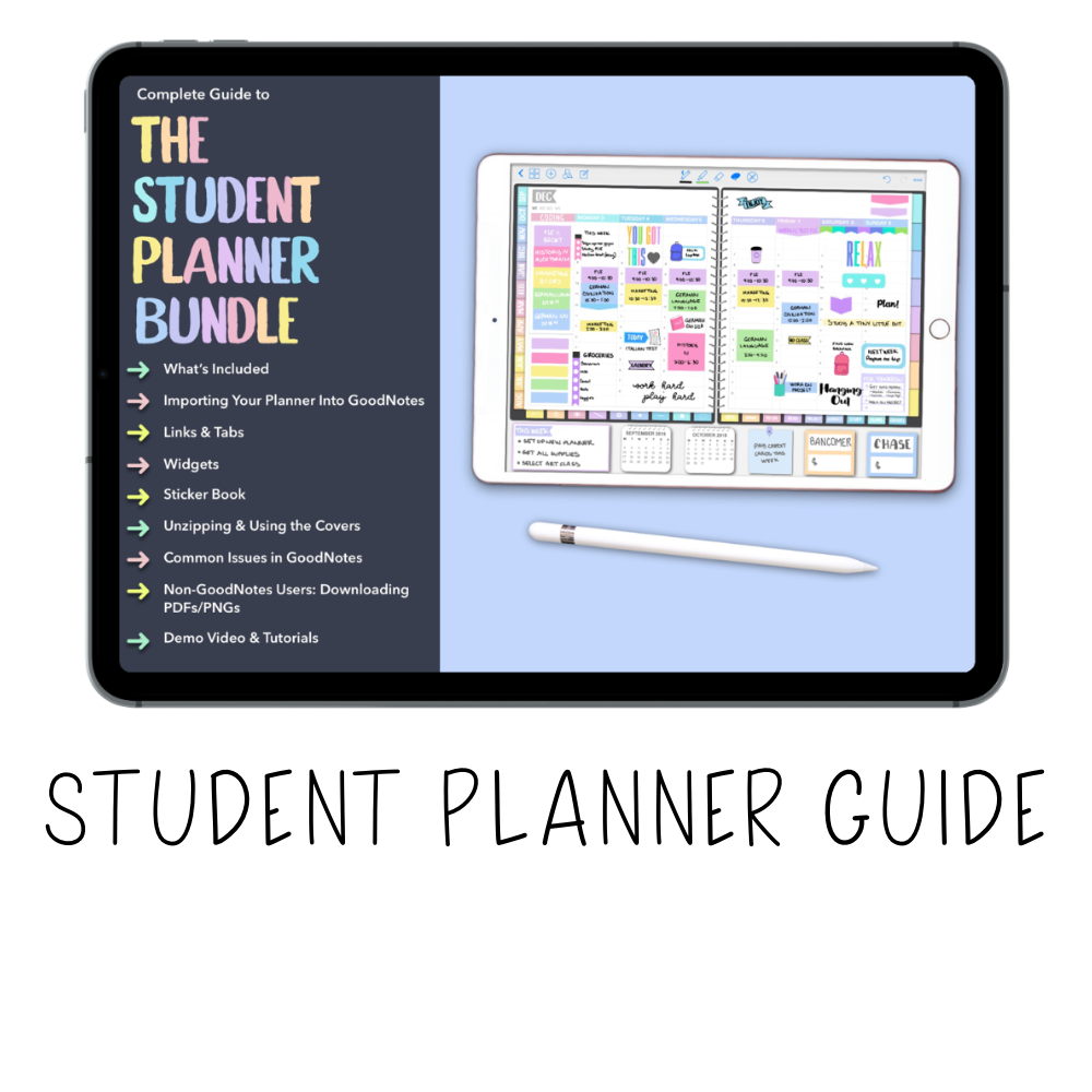 𝘍𝘙𝘌𝘌 𝗗𝗶𝗴𝗶𝘁𝗮𝗹 𝗣𝗹𝗮𝗻𝗻𝗲𝗿 - Student Planner - Print Stick