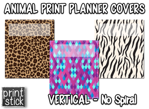 Covers for Planners - Animal Print - Print Stick