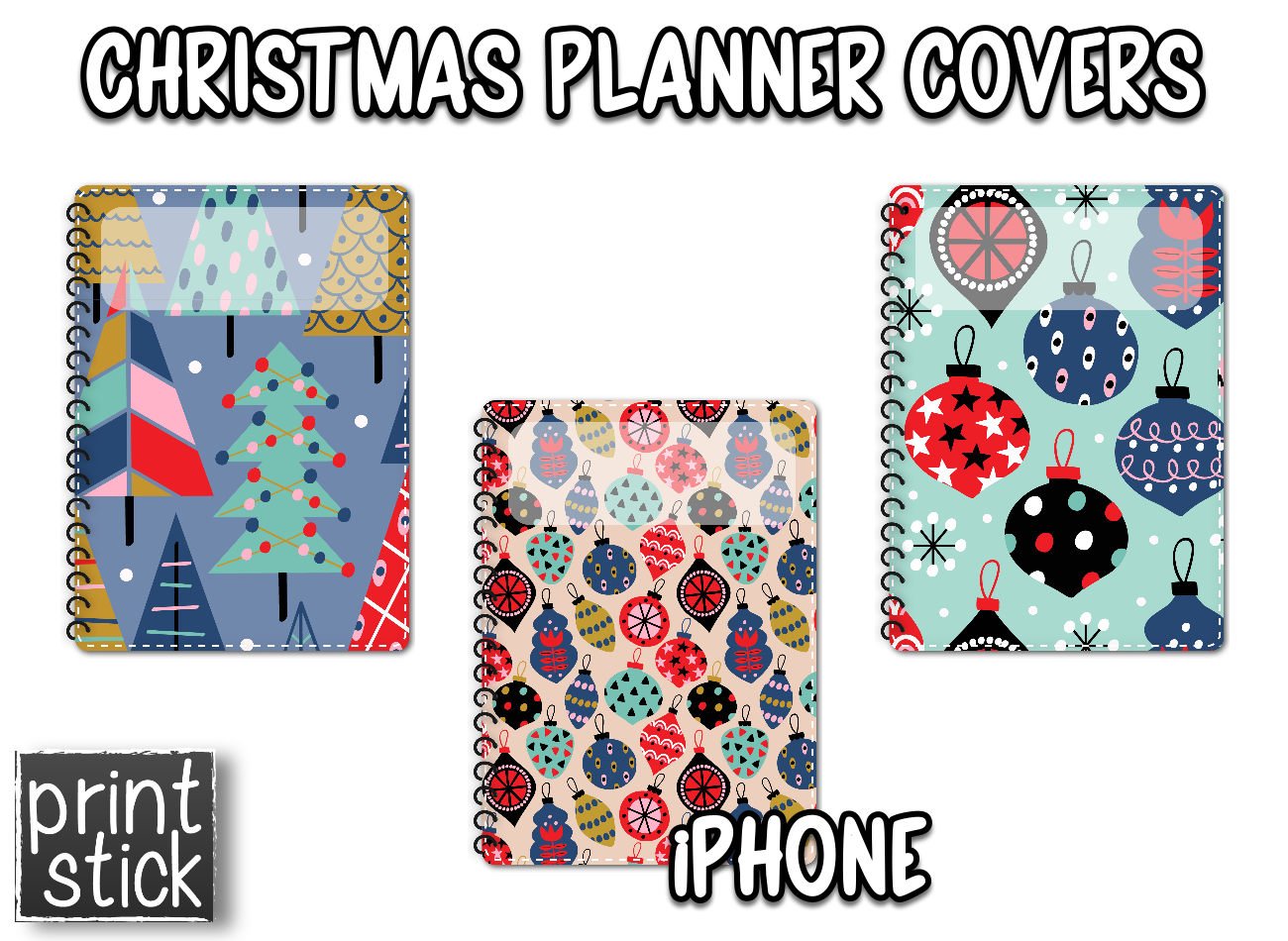 Covers for Planners - Christmas - Print Stick