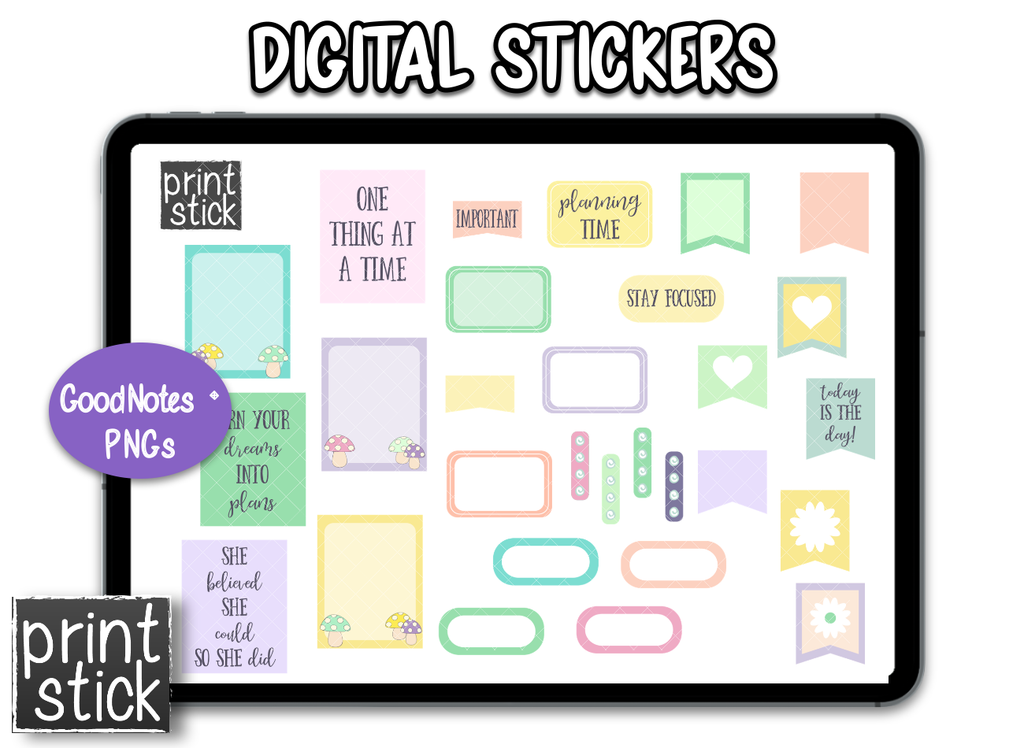 SS- Planning I Digital Planner Stickers - Print Stick