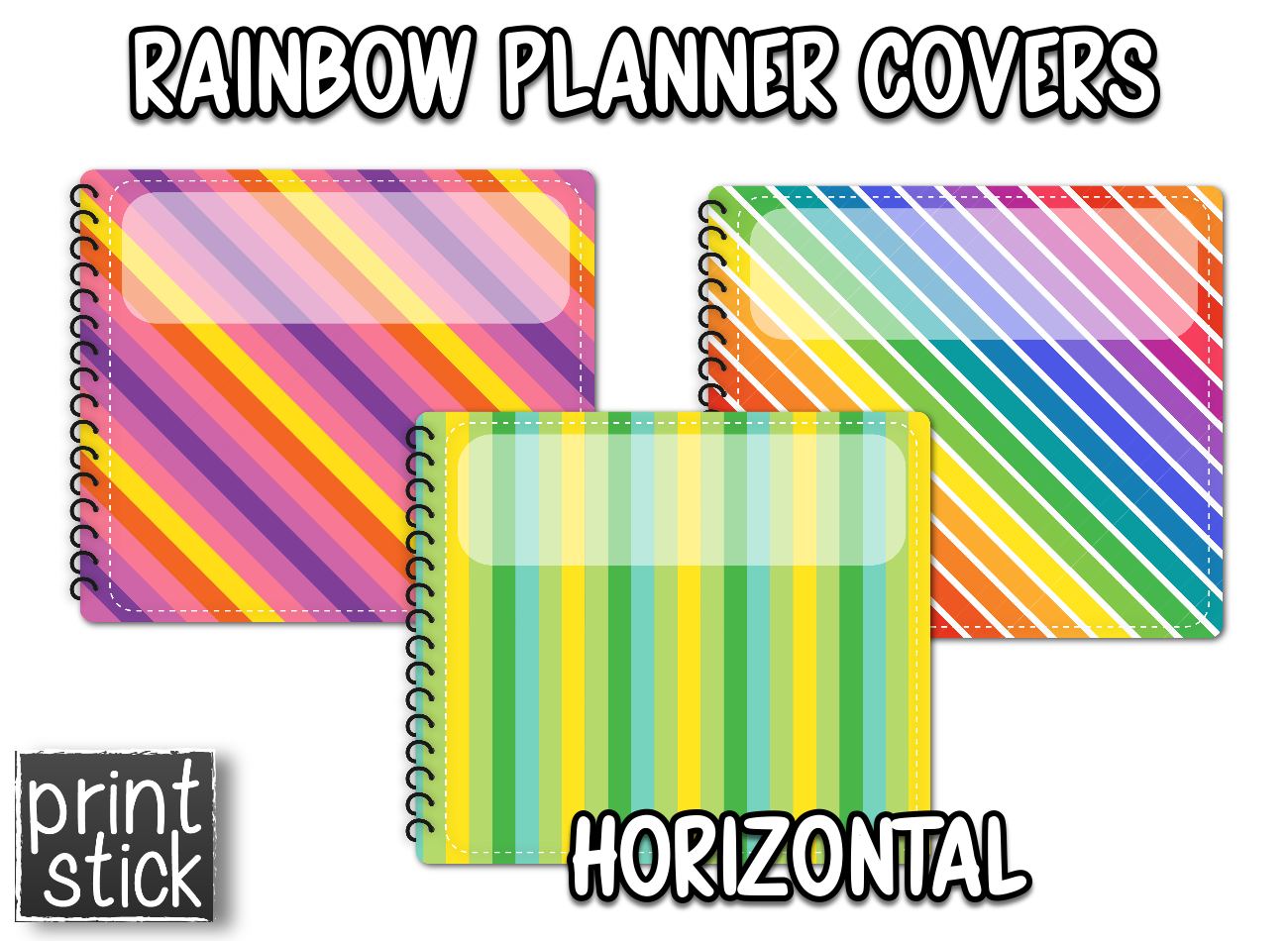 Covers for Planners - Rainbow - Print Stick