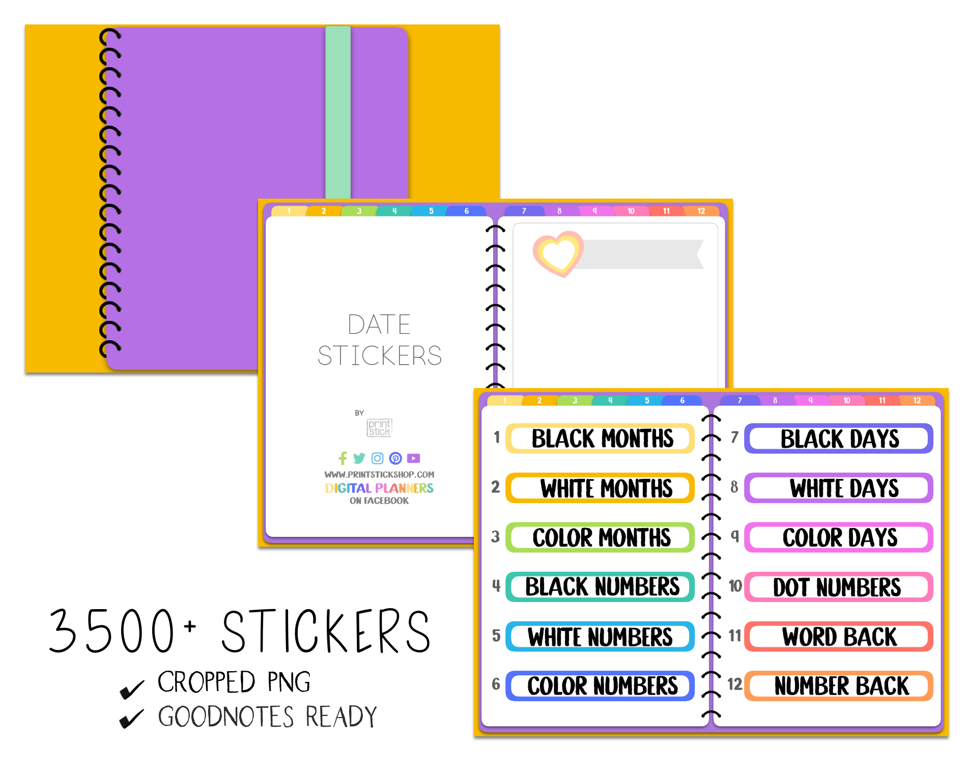 Dates Sticker Book - Print Stick