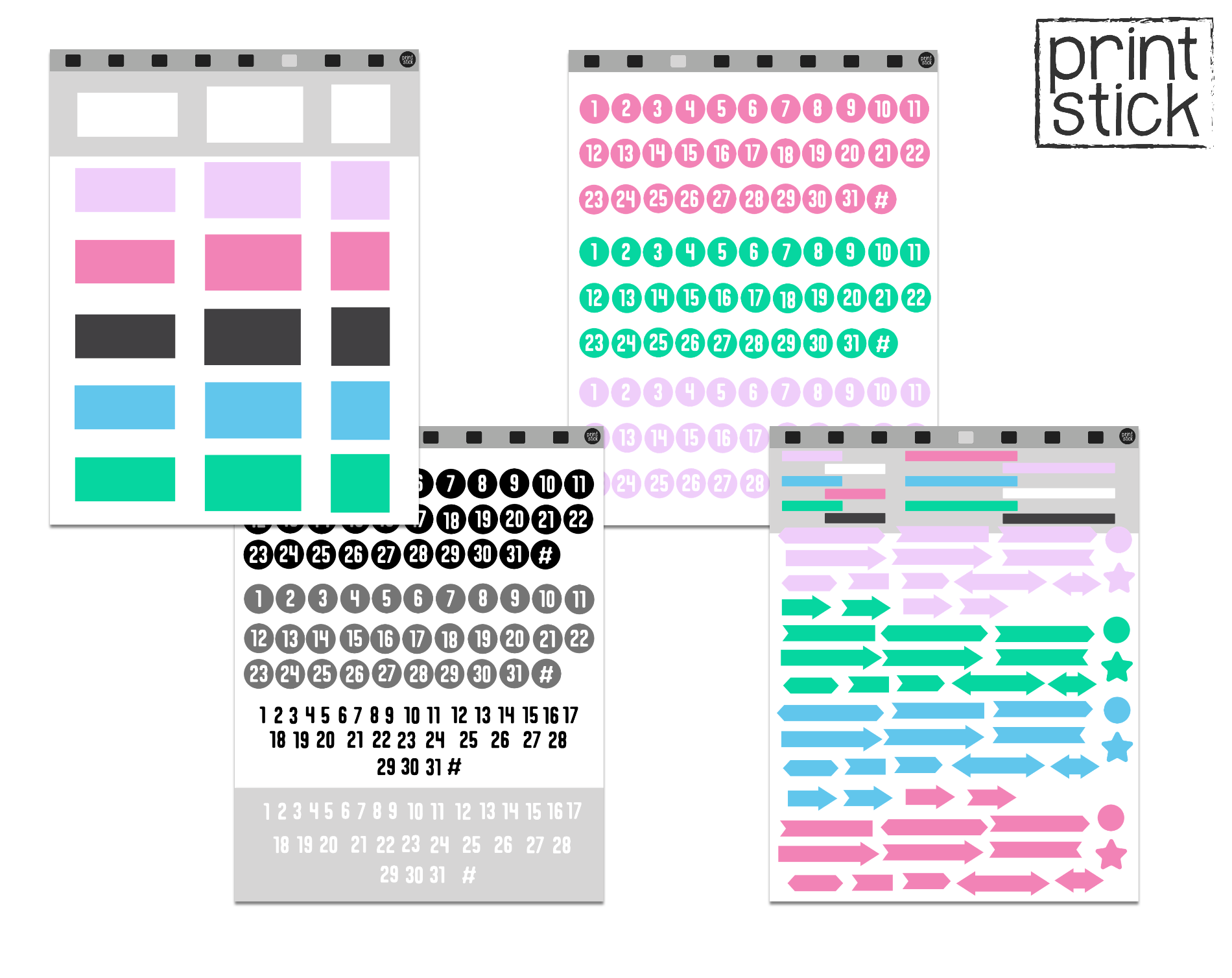 Simple Sticker Book - Print Stick