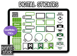 SS Soccer Digital Planner Stickers - Print Stick