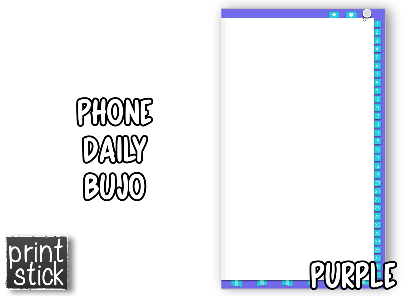 Phone Daily Planner - Print Stick