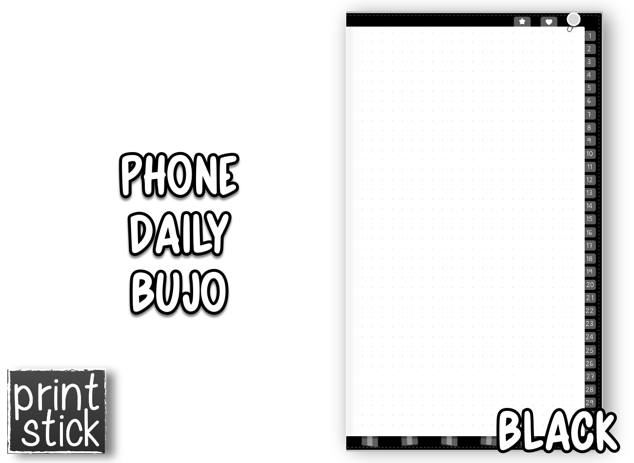 Phone Daily Planner - Print Stick