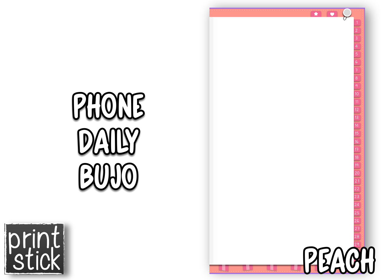 Phone Daily Planner - Print Stick