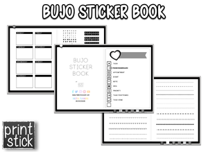 BuJo  - Digital Planner Sticker Book - Print Stick