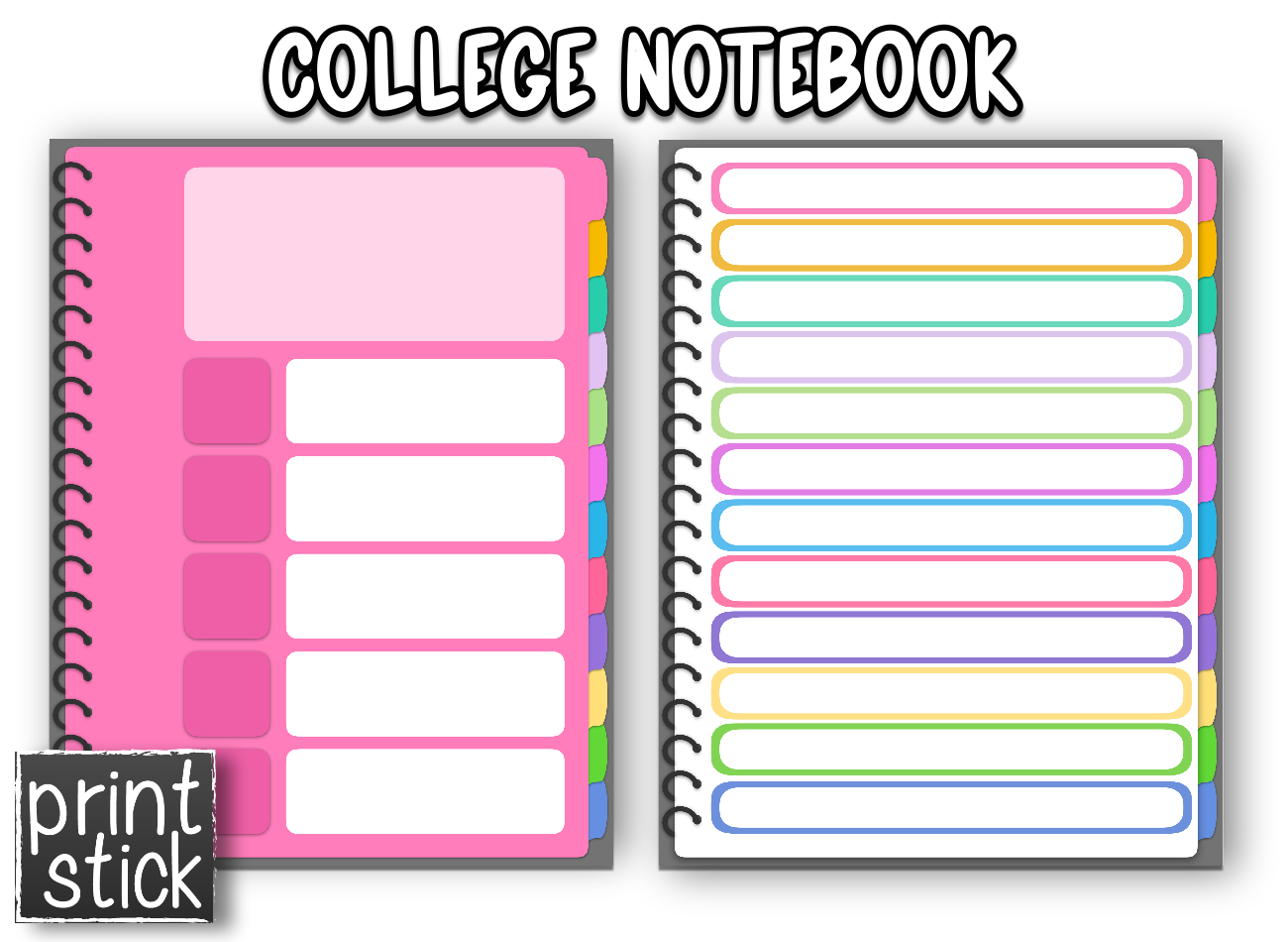College Notebook Paper Template