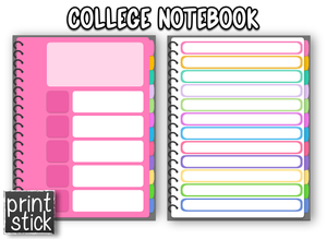 Subject Notebook - Print Stick