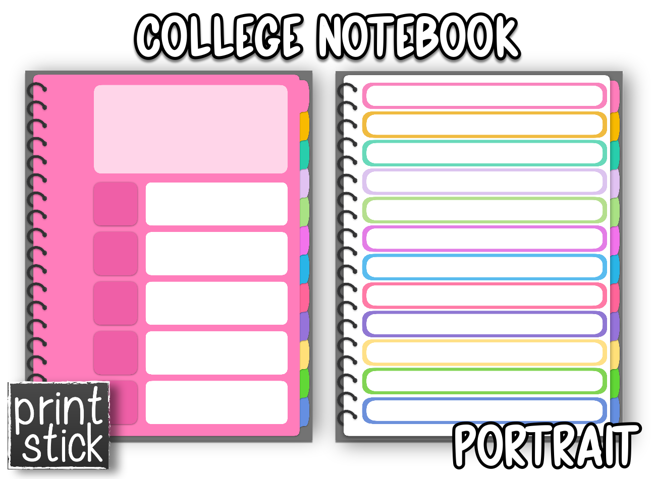 Subject Notebook - Print Stick