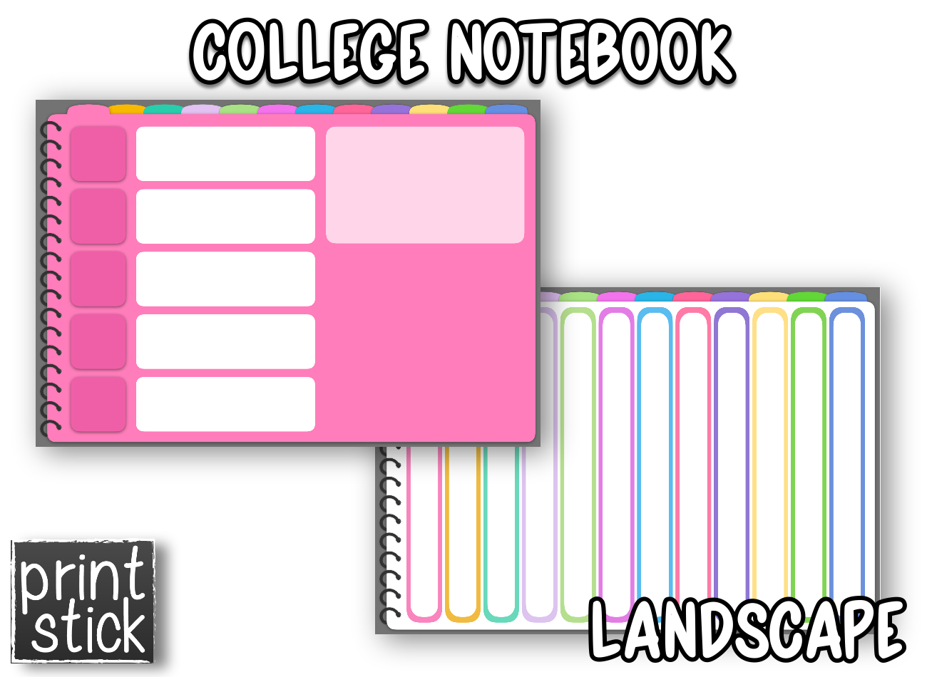 Subject Notebook - Print Stick