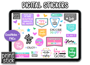 SS Positivity Digital Planner Stickers - Print Stick