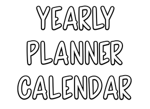 Yearly Calendar Insert - For Undated Planners - Print Stick