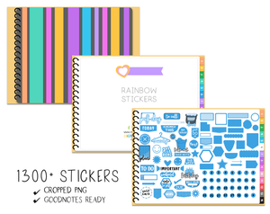 Digital Planner Sticker Book - Rainbow (Sample) - Print Stick