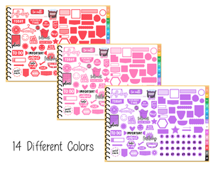 Digital Planner Sticker Book - Rainbow (Sample) - Print Stick