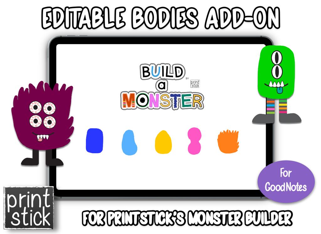 Monster Builder Add-On: Editable Bodies - Print Stick