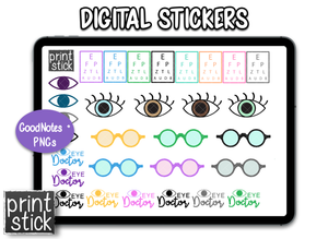 SS- Eye Doctor Digital Planner Stickers - Print Stick