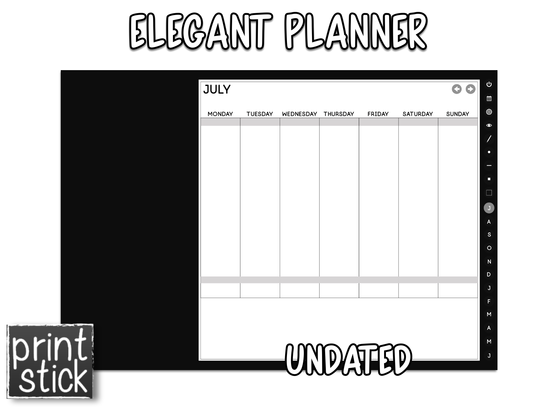 Elegant Planner - Print Stick