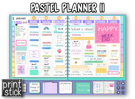 Pastel Planner II - Print Stick