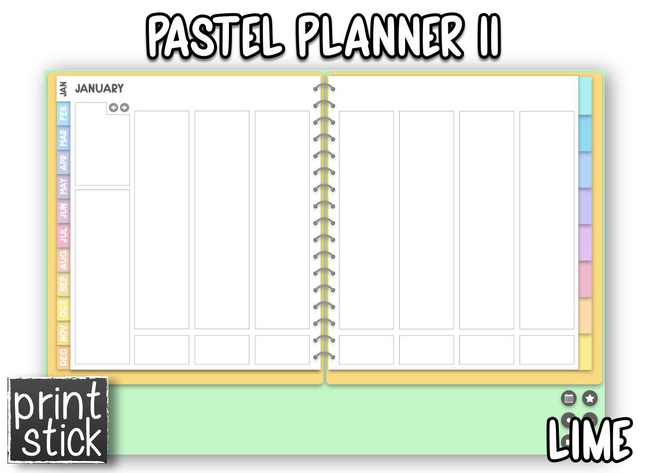 Pastel Planner II - Print Stick