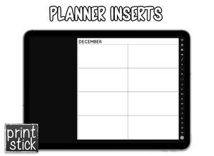Planner Inserts - Weekly - For the Elegant Planner - Print Stick