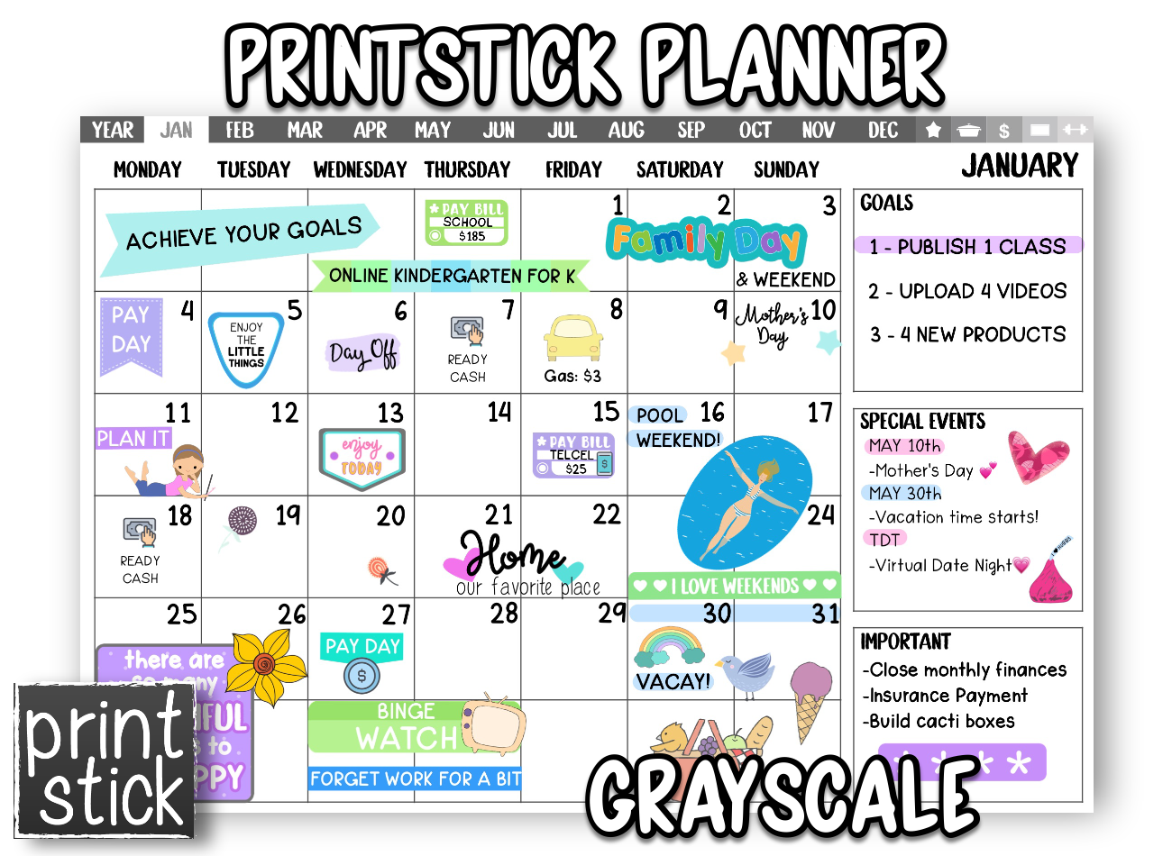 PrintStick Planner - Print Stick