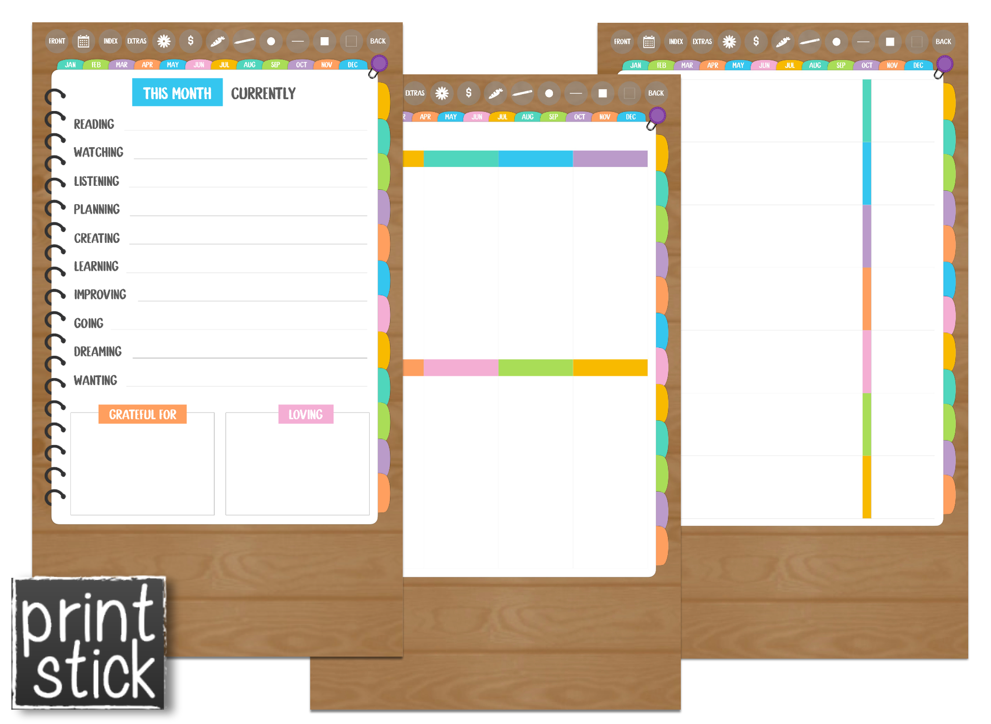 iPhone Planner - Digital Planner for Smartphones - Print Stick