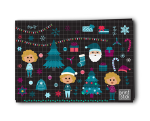 SS- Christmas Digital Planner Stickers - BC - Print Stick