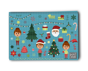 SS- Christmas Digital Planner Stickers - RC - Print Stick