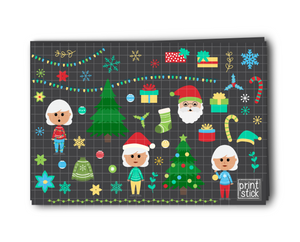 SS- Christmas Digital Planner Stickers - CC - Print Stick