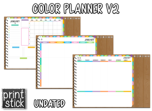 Color Planner V2 - Digital Planner - Print Stick