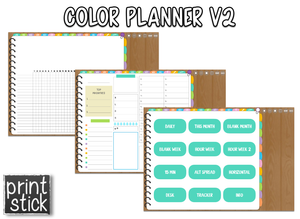 Color Planner V2 - Digital Planner - Print Stick