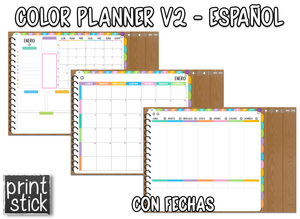 En Español: Agenda Digital Color Planner V2 - Print Stick