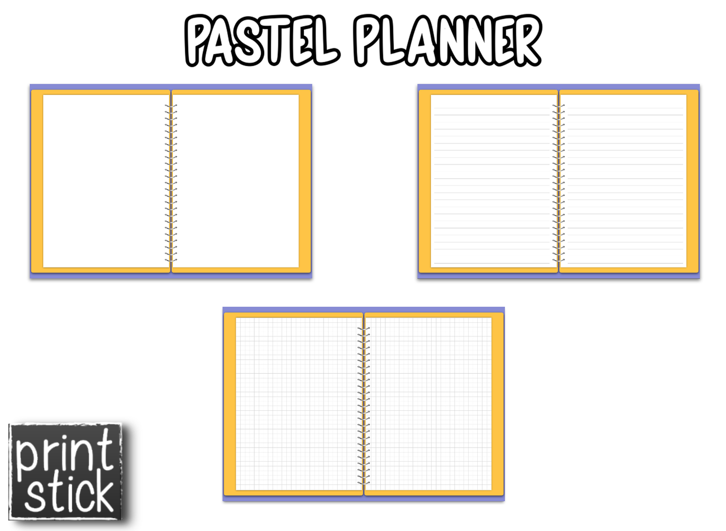 En español: Agenda Digital Pastel Planner - Print Stick