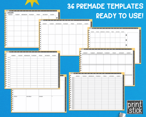 Editable Digital Planner - for Keynote - Print Stick