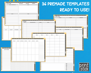 Editable Digital Planner - for Keynote - Print Stick